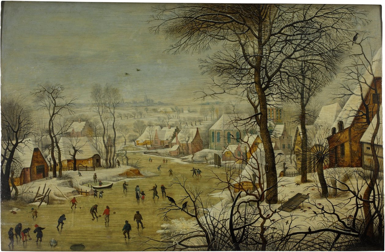 Talvimaisema linnunloukulla tekijältä Pieter Brueghel the Younger