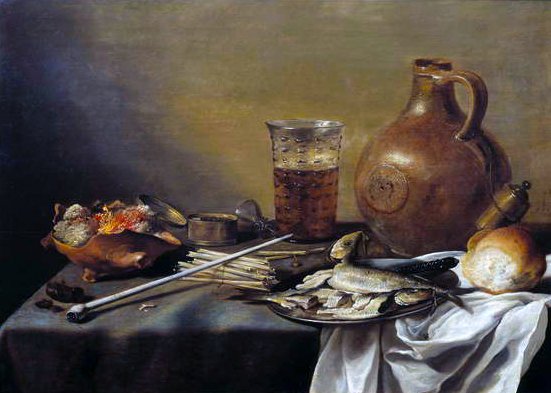 Asetelma olutlasin kanssa, 1644 tekijältä Pieter Claesz