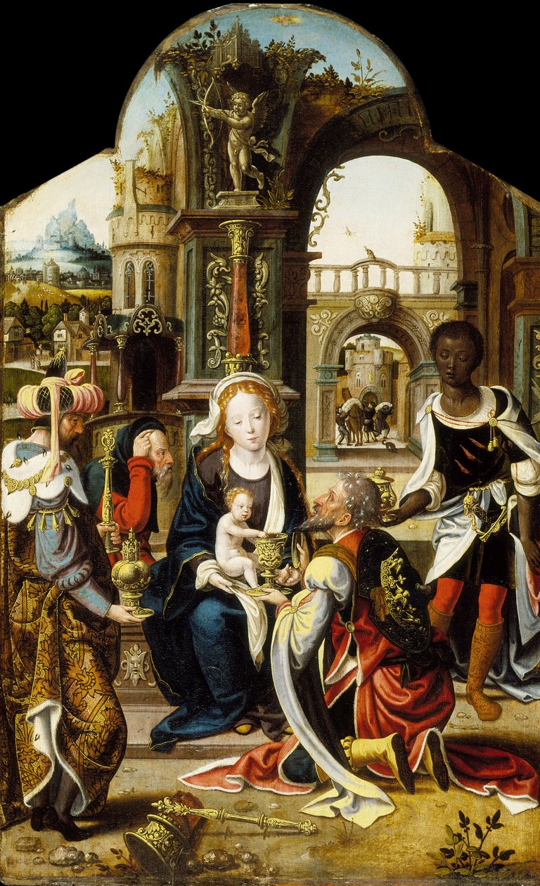 Maagien palvonta, 1530 tekijältä Pieter Coecke van Aelst