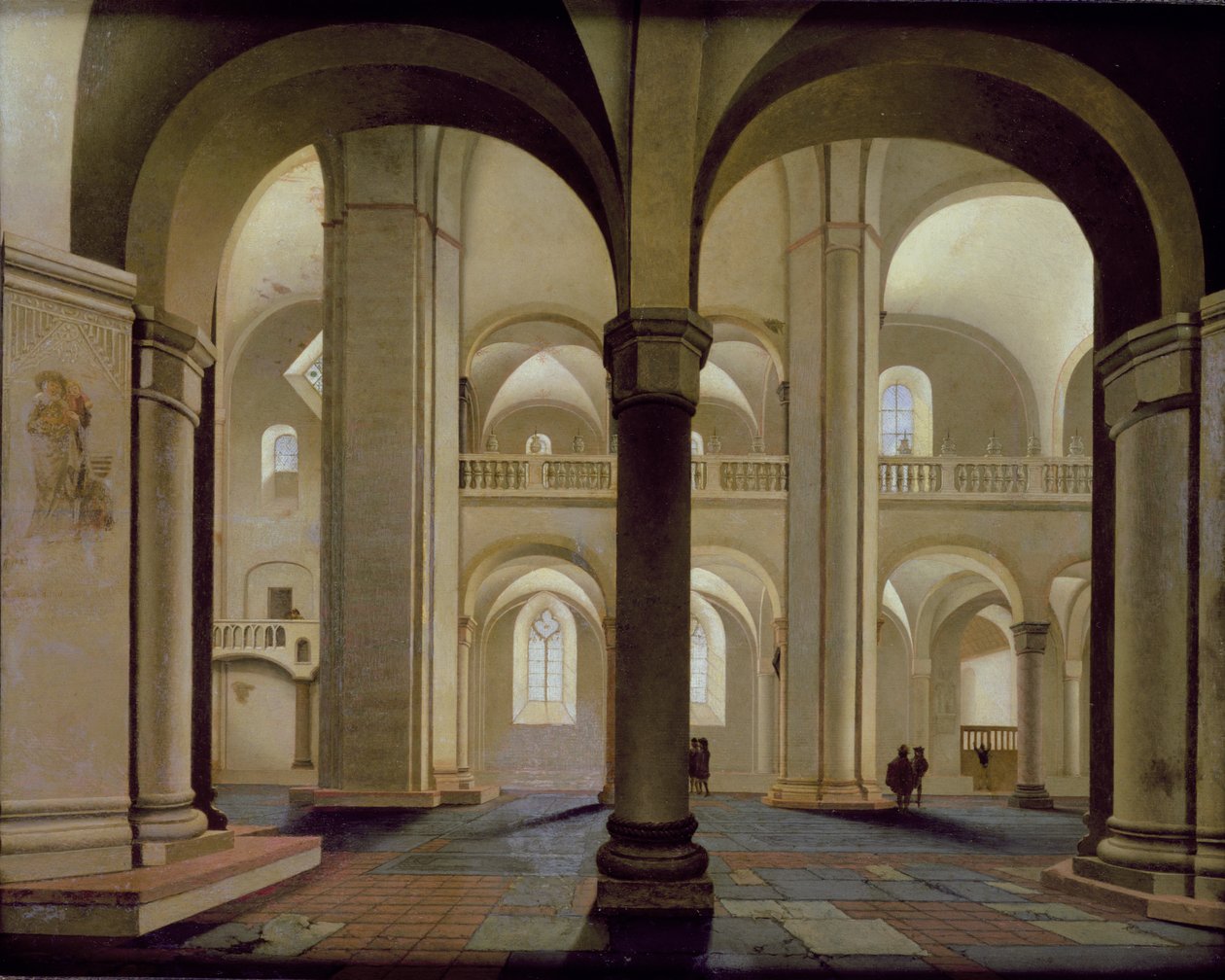 Utrechtin Pyhän Marian kirkon sisustus, 1637 (öljy tammilevylle) tekijältä Pieter Janszoon Saenredam