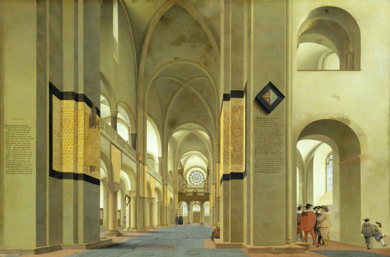 Utrechtin Marienkirchen sisustus, 1638 tekijältä Pieter Janszoon Saenredam