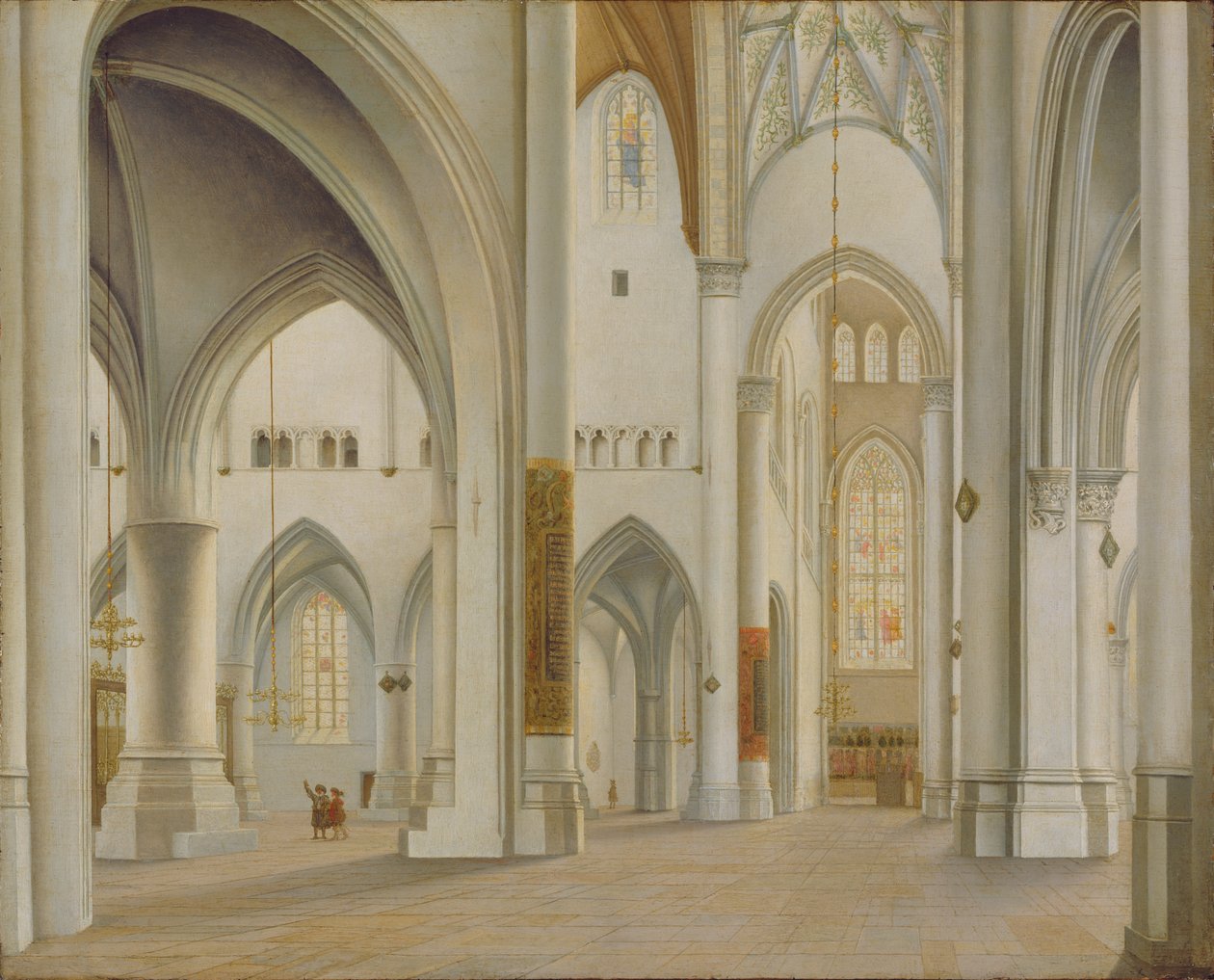Saint Bavon sisustus, Haarlem, 1628 tekijältä Pieter Janszoon Saenredam