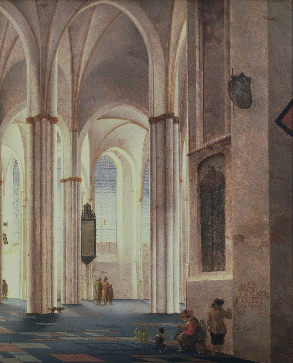 Buurkerkin sisustus Utrechtissa, 1644 tekijältä Pieter Janszoon Saenredam
