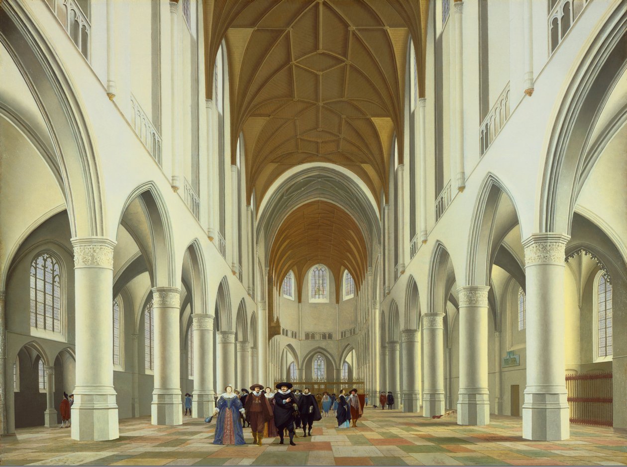 Saint Bavon sisustus, Haarlem tekijältä Pieter Janszoon Saenredam