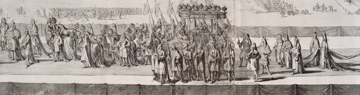 Kuningatar Mary II:n (1662-94) hautajaiskulkue, arkun yksityiskohta, kaivertaja Romeyn de Hooge (1645-1708) 1695. tekijältä Pieter Persoy