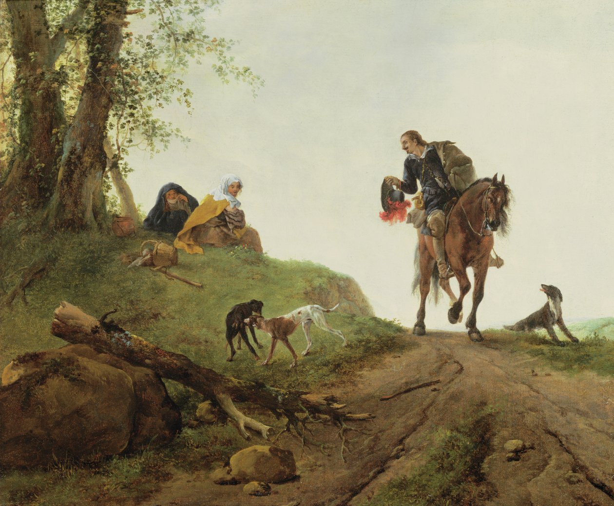 Huonekalut ja erilaiset esineet 1100- ja 1300-luvuilta tekijältä Pieter Wouwermans or Wouwerman
