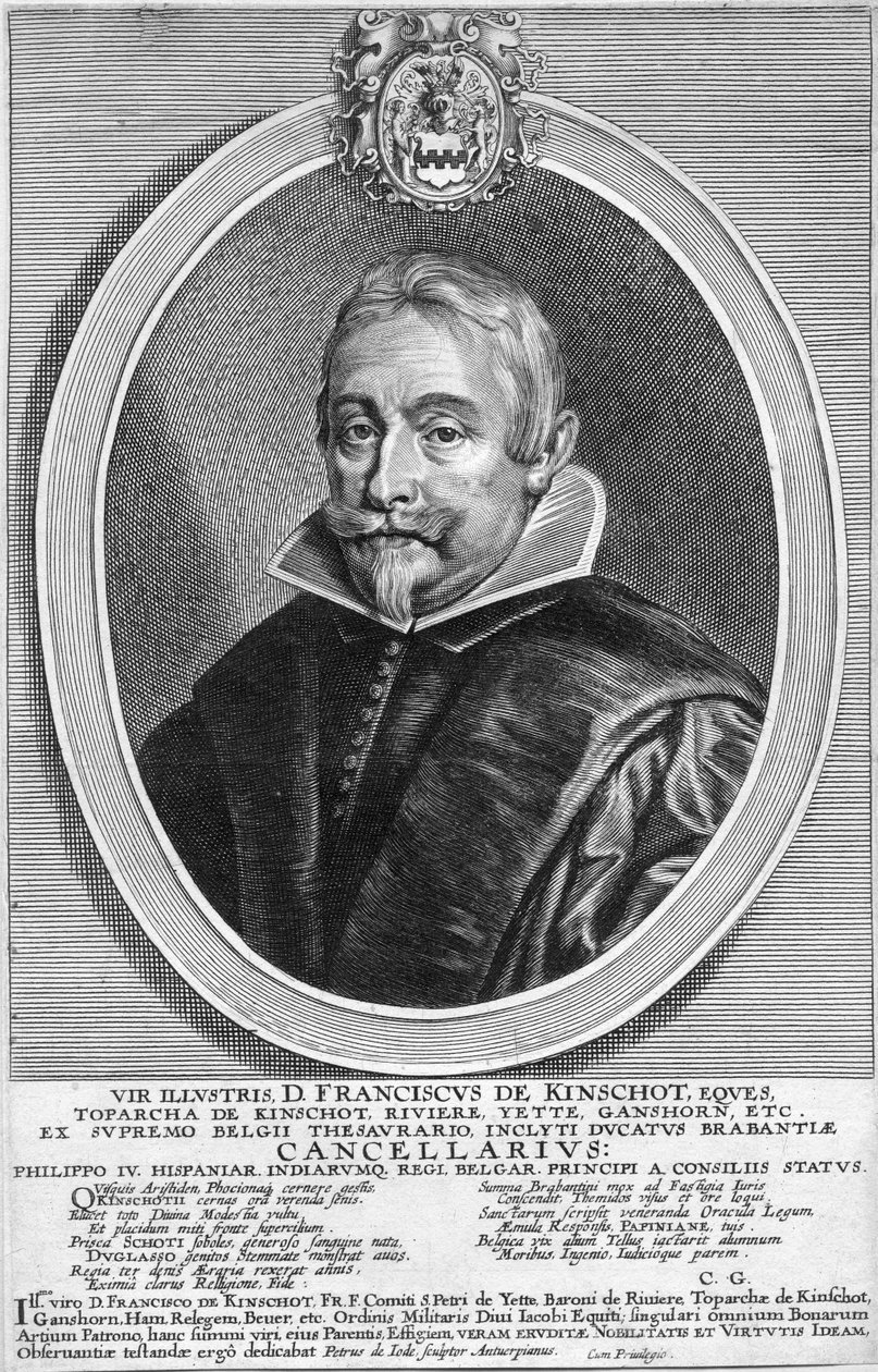 kaiverrettu muotokuva tekijältä Pieter de Jode