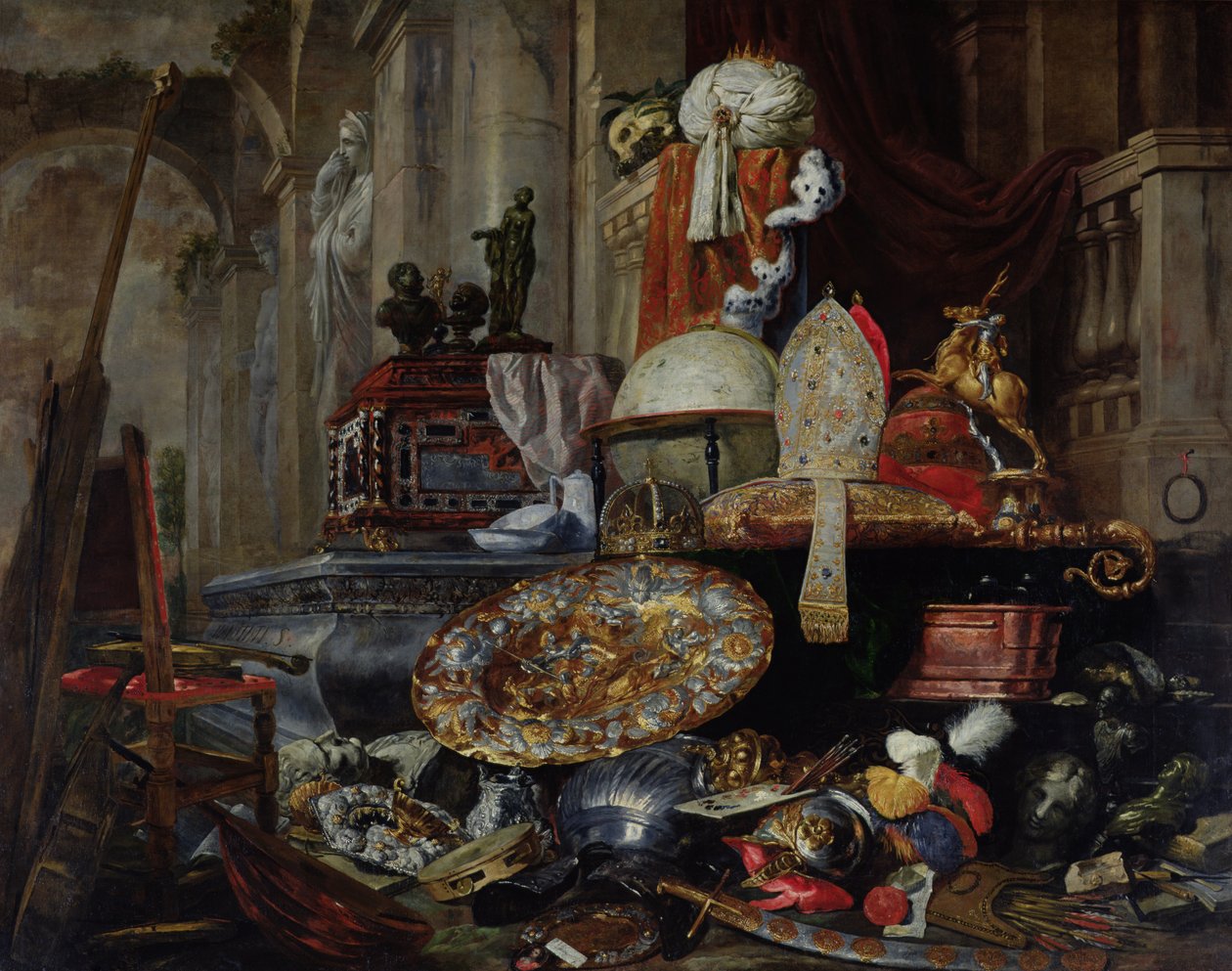 Allegoria maailman turhuuksista, 1663 tekijältä Pieter or Peter Boel