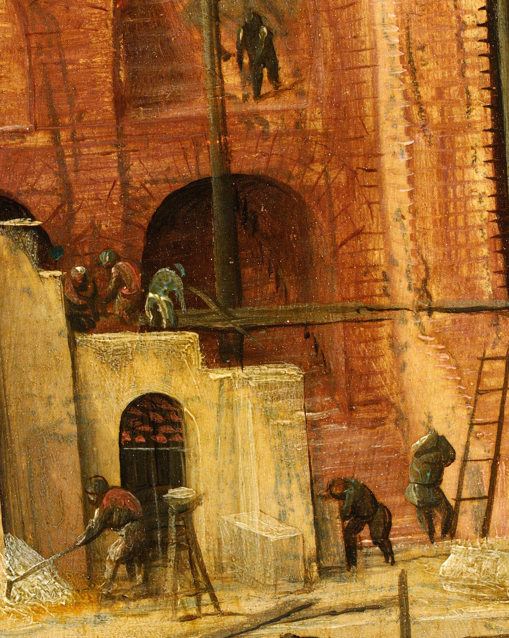 Rakennuksen yksityiskohta Baabelin tornista, 1563 tekijältä Pieter Bruegel the Elder