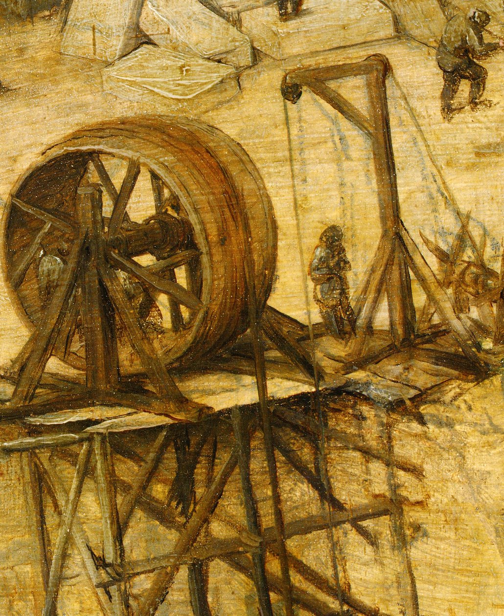 Nosturin yksityiskohta Baabelin tornista, 1563 tekijältä Pieter Bruegel the Elder