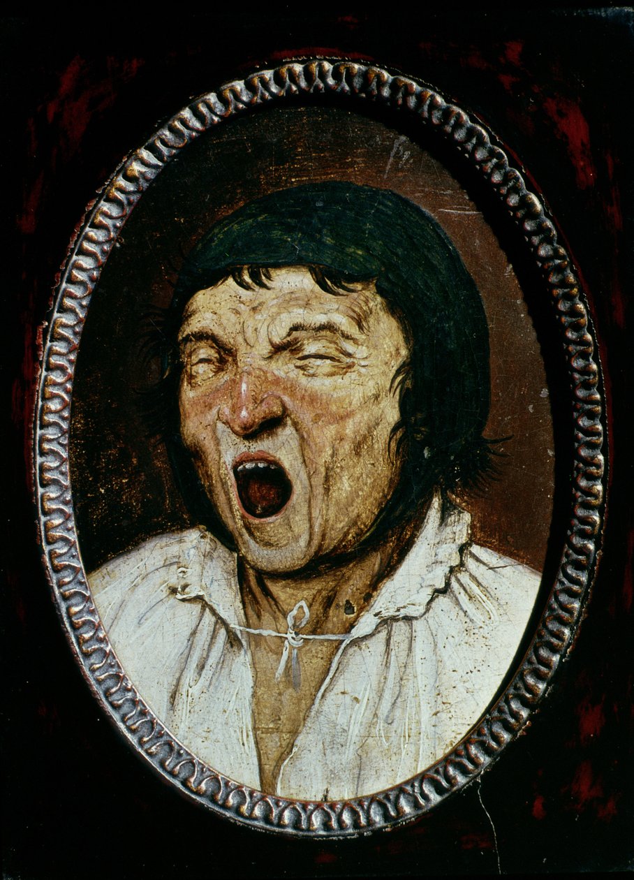 Mies haukottelee tekijältä Pieter Bruegel the Elder