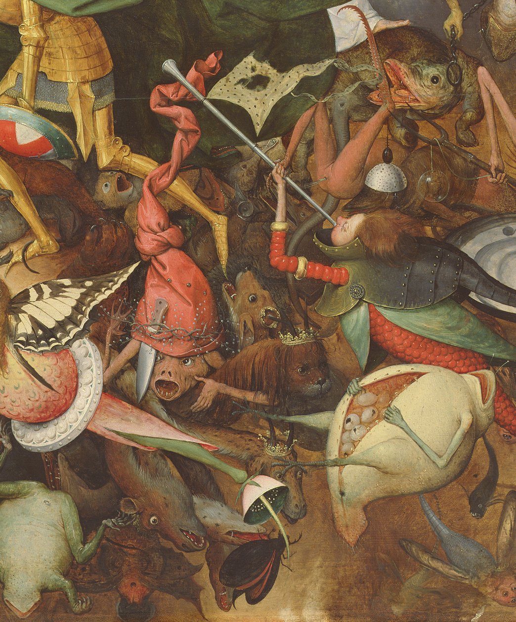 The Fall of the Rebel Angels, 1562 (yksityiskohta 74037) tekijältä Pieter Bruegel the Elder