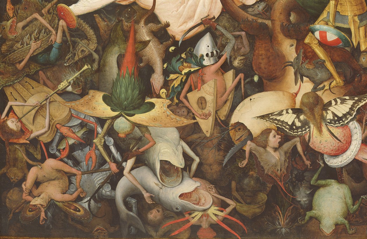 The Fall of the Rebel Angels, 1562 öljypaneelin yksityiskohta numerosta 74037 tekijältä Pieter Bruegel the Elder