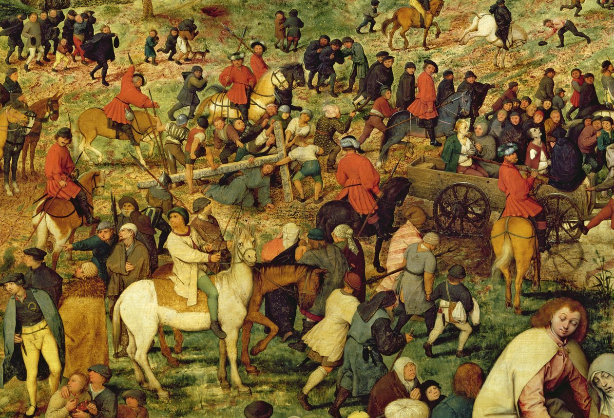 Tie Golgatalle, 1564 öljytaulun yksityiskohta vuodelta 186439 tekijältä Pieter Bruegel the Elder