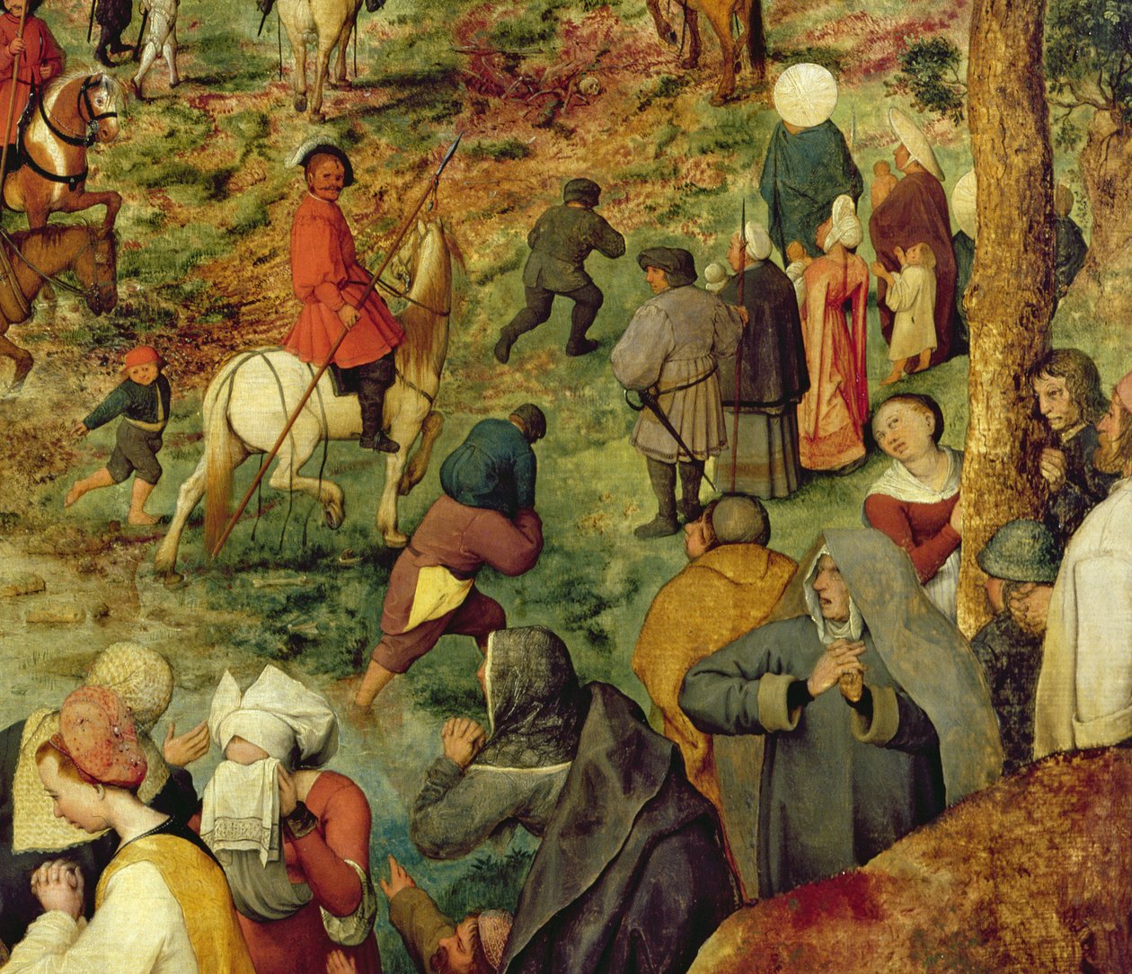 Tie Golgatalle, 1564 öljytaulun yksityiskohta vuodelta 186439 tekijältä Pieter Bruegel the Elder