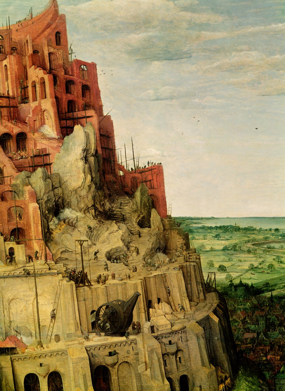 Baabelin torni (yksityiskohta 345) tekijältä Pieter Bruegel the Elder
