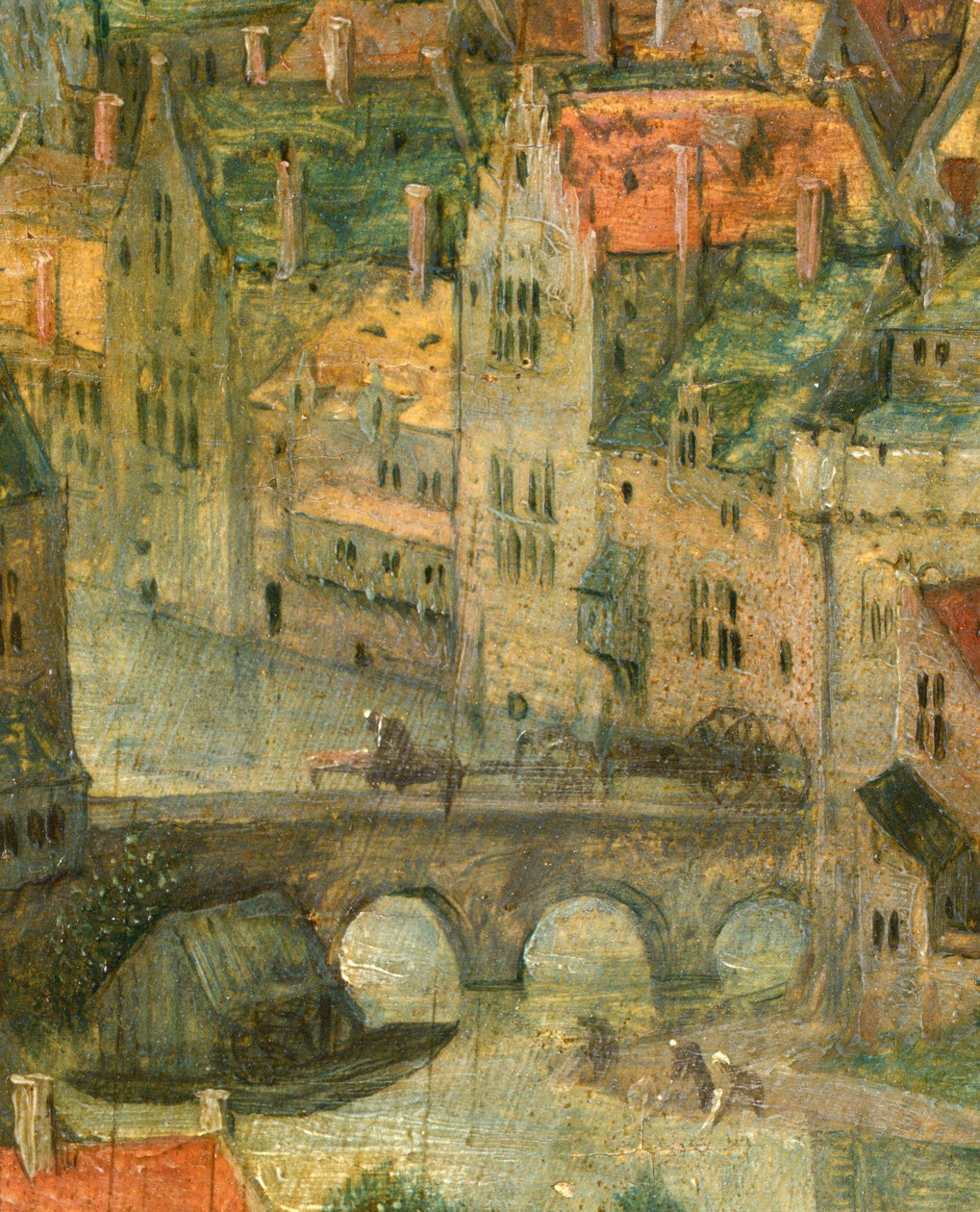 Kaupungin yksityiskohta Baabelin tornista, 1563 tekijältä Pieter Bruegel the Elder