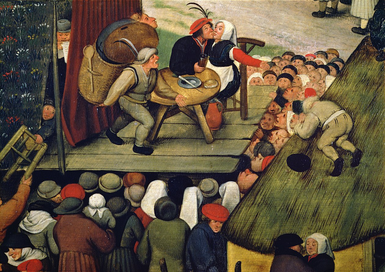 Messut ja teatteriesitys, n. 1600 (yksityiskohta) tekijältä Pieter Brueghel the Younger
