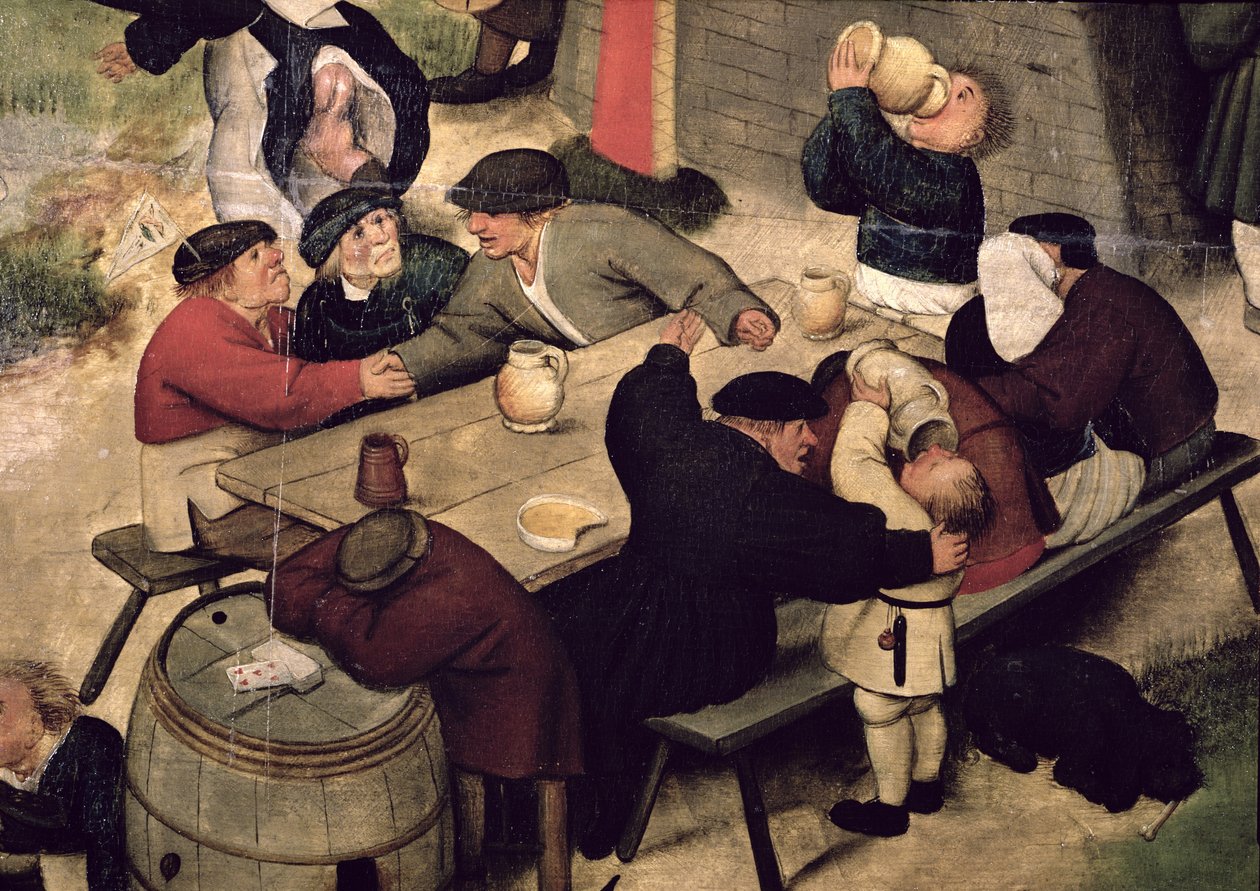 Messut ja teatteriesitys, n. 1600 (yksityiskohta) tekijältä Pieter Brueghel the Younger