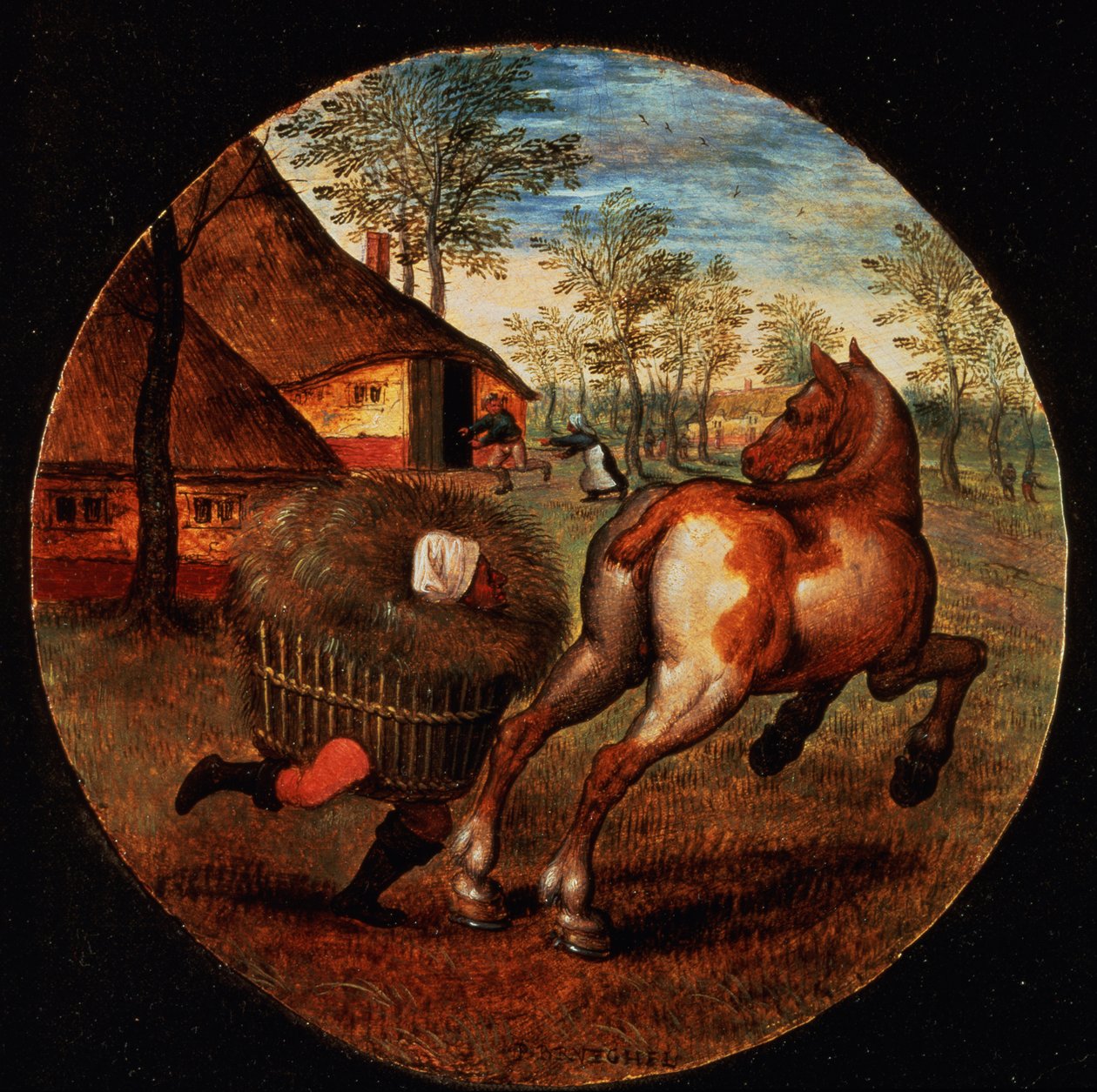 Maailma kääntyi ylösalaisin (paneeli) tekijältä Pieter Brueghel the Younger