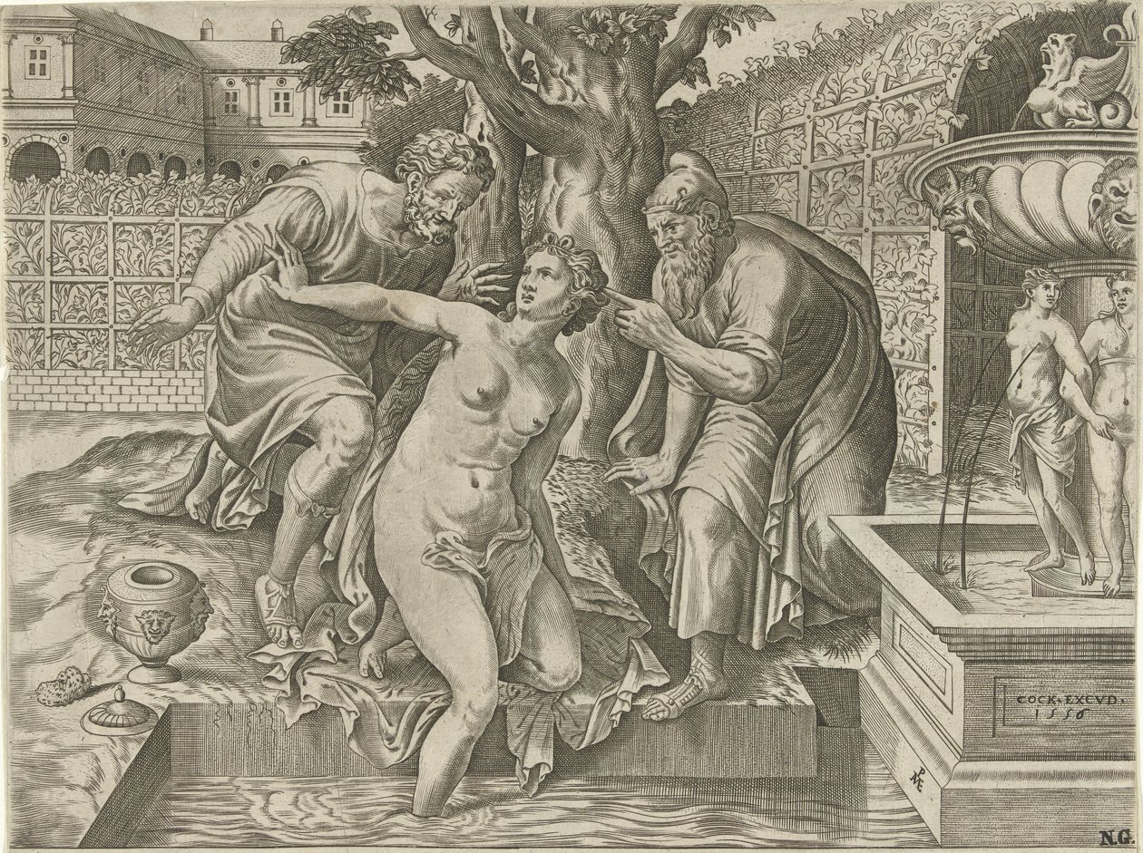 Suzanne et les vieillards tekijältä Pieter van der Heyden d