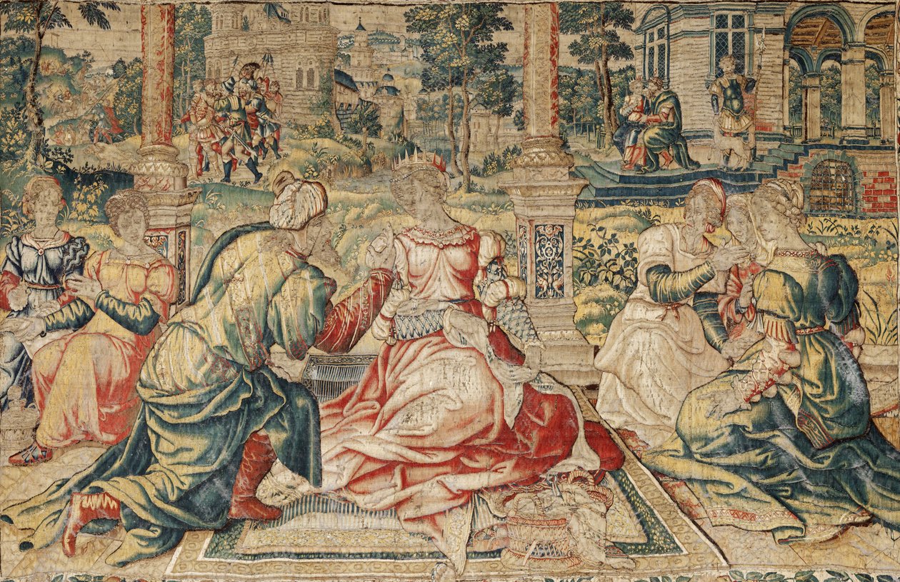 Mark Antony ja Cleopatra Tapestry tekijältä Pieter (attr. to) Coecke van Aelst