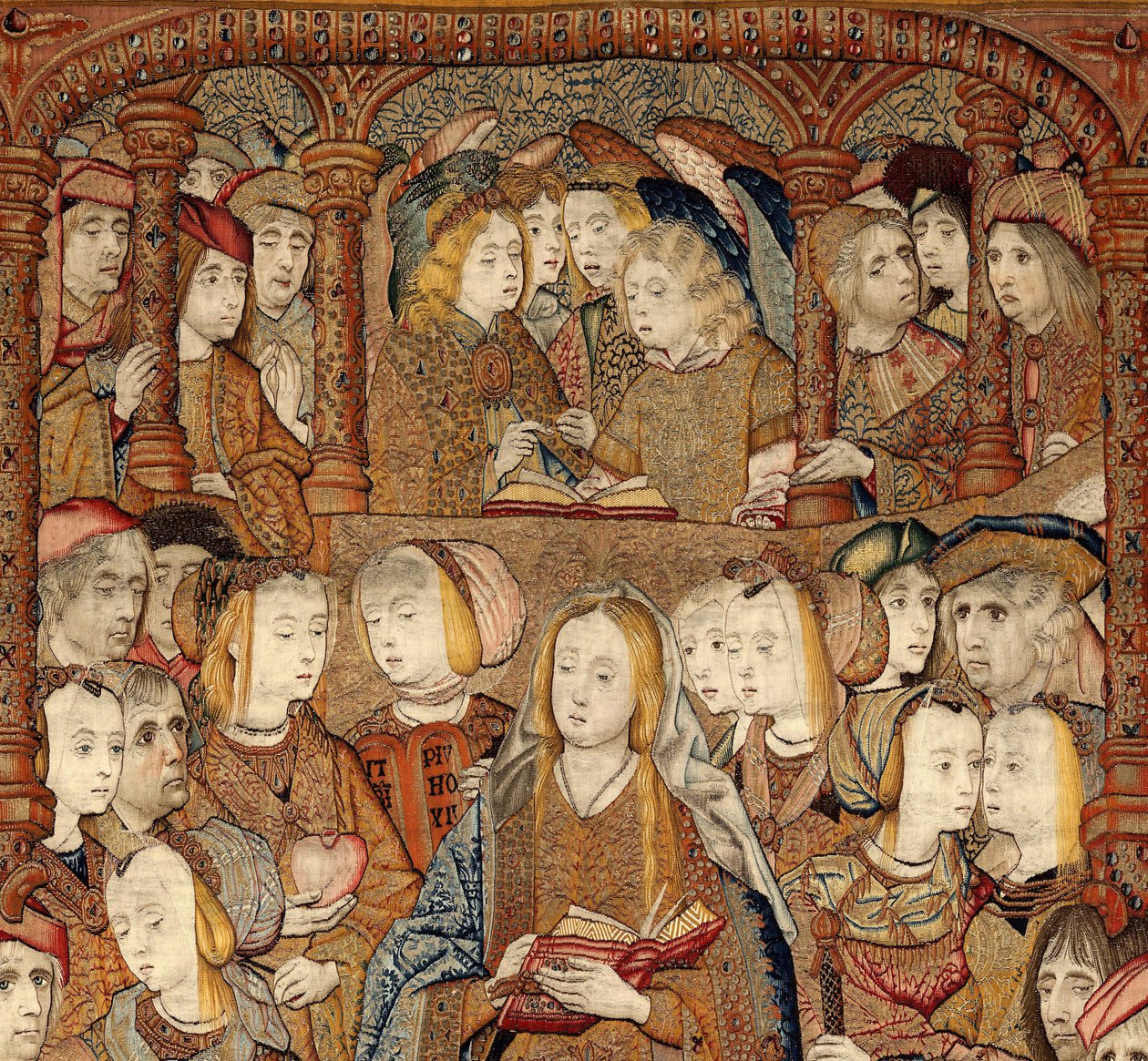 Jumalanäidin voitot tai kultaiset varpuset, n. 1500-02 (kuvakudos) tekijältä Pieter (attr. to) Coecke van Aelst