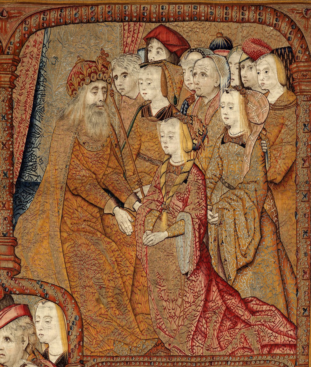 Jumalanäidin voitot tai kultaiset varpuset, n. 1500-02 (kuvakudos) tekijältä Pieter (attr. to) Coecke van Aelst