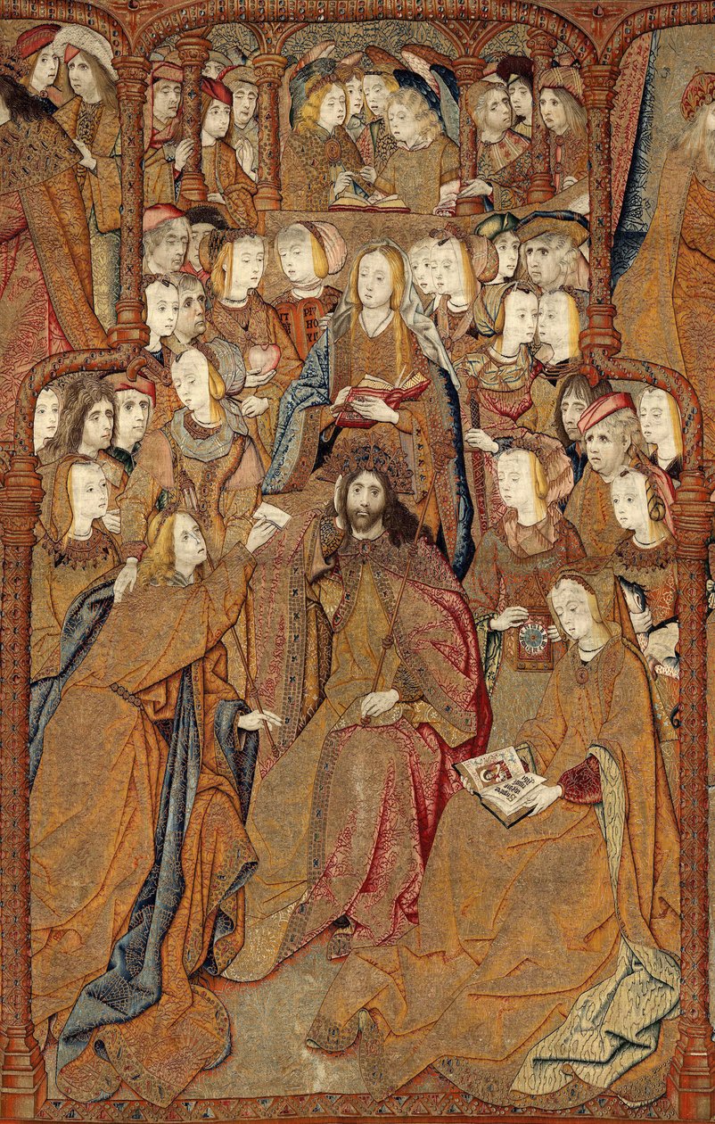 Jumalanäidin voitot tai kultaiset varpuset, n. 1500-02 (kuvakudos) tekijältä Pieter (attr. to) Coecke van Aelst