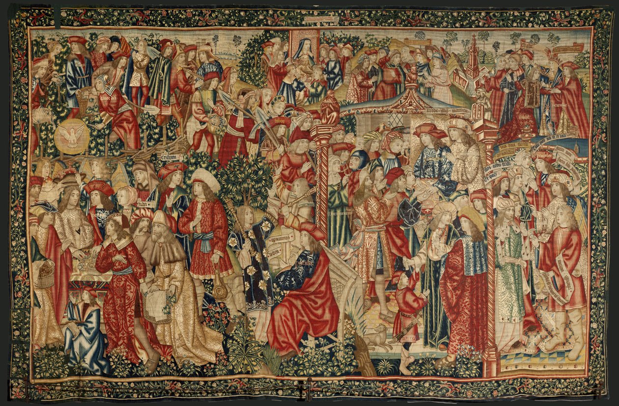 Vertaus viinitarhan työntekijöistä, n. 1500 (kuvakudos) tekijältä Pieter (studio of) Coecke van Aelst
