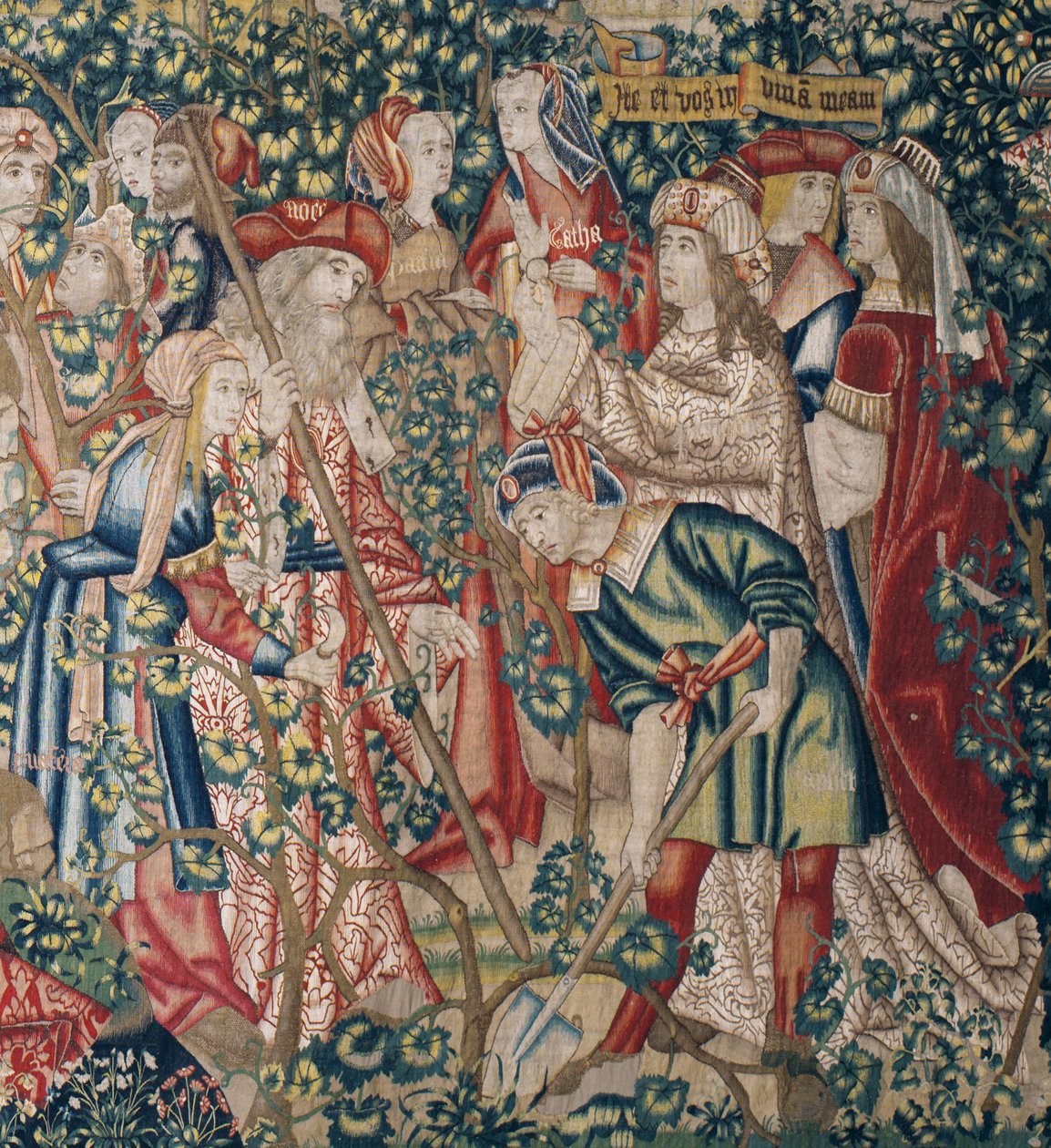 Vertaus viinitarhan työntekijöistä, n. 1500 (kuvakudos) tekijältä Pieter (studio of) Coecke van Aelst