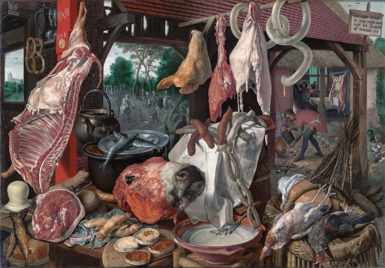 Teurastamon myymälä ja pako Egyptiin tekijältä Pieter Aertsen