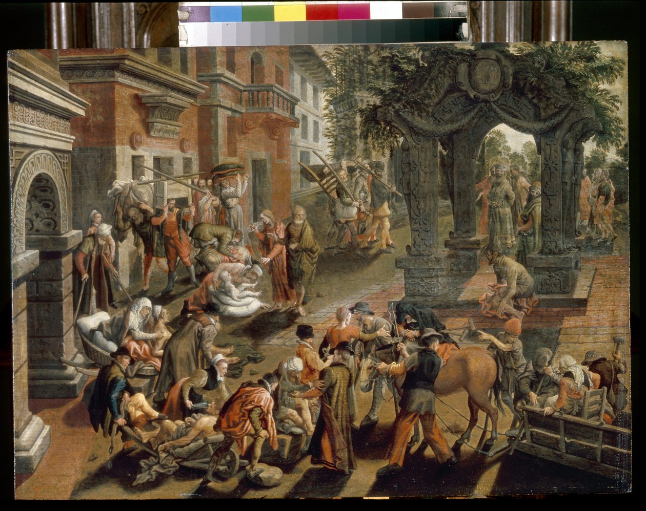 Apostolit Pietari ja Johannes. (Apostoli Pietari ja Johannes). Pieter Aertsenin (1508-1575) maalaus, öljy puulle tekijältä Pieter Aertsen