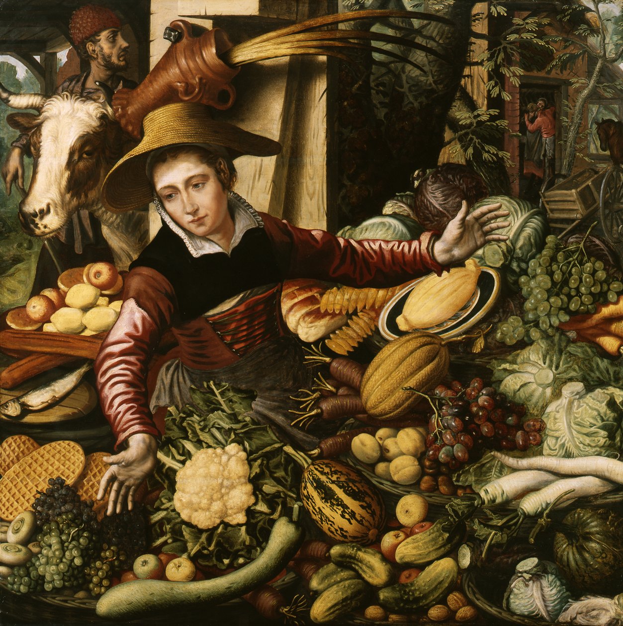 Vihanneskojun myyjä tekijältä Pieter Aertsen
