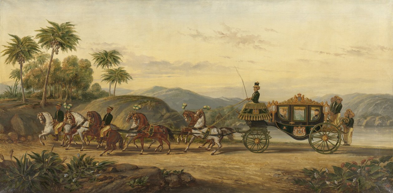 Mangkoe Nagoro IV:n valmentaja, n. 1870 (öljy kankaalle) tekijältä Pieter Alardus Haaxman
