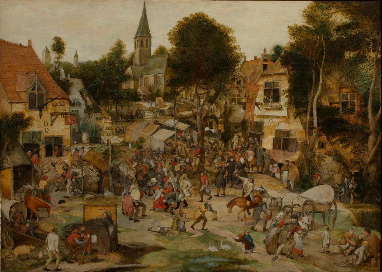 Kermisin kylämessut, ennen vuotta 1565. tekijältä Pieter Balten