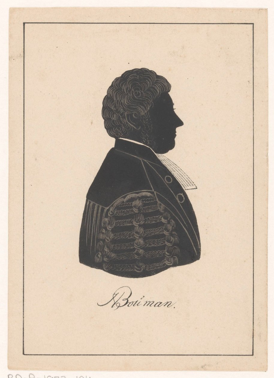 Herman Boumanin siluettimuotokuva tekijältä Pieter Barbiers (IV) (possibly)