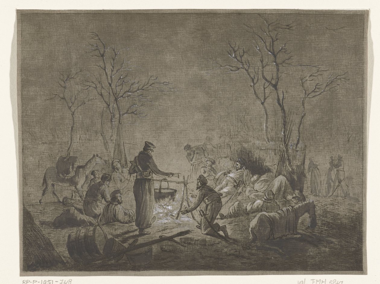 Kasakkojen tulipalossa Ranskan miehityksen aikana vuonna 1813 Amsterdamissa tekijältä Pieter Bartholomeusz. Barbiers