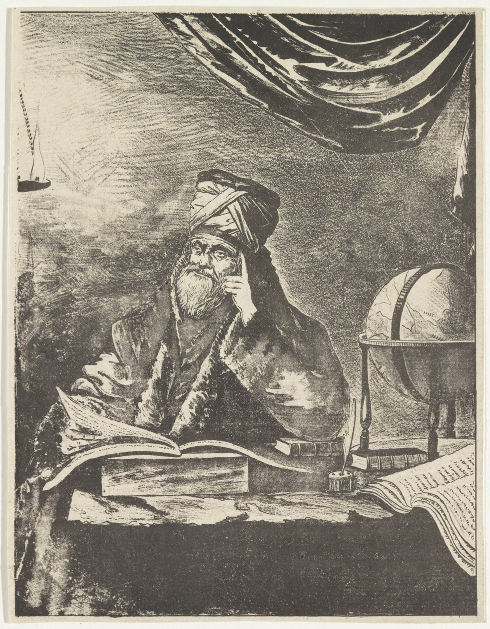 Tutkija toimistossaan tekijältä Pieter Bartholomeusz. Barbiers