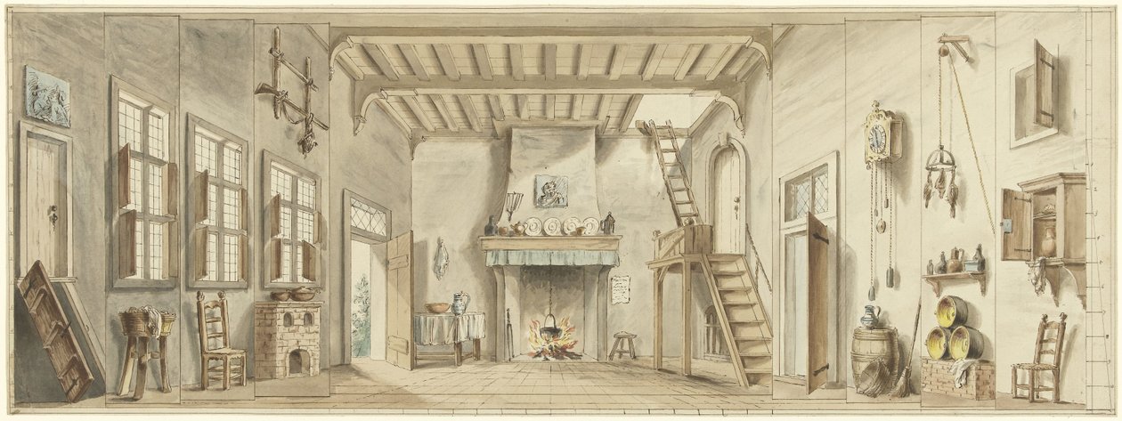 Flanderin Het Kapertje -oopperan lavastettu suunnittelu tekijältä Pieter Bartholomeusz. Barbiers