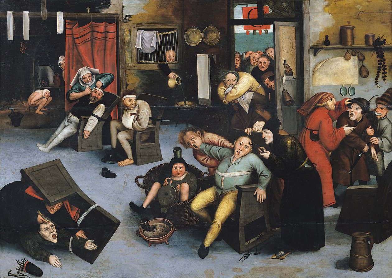 Hulluuden kiven leikkaaminen tai pään operaatio tekijältä Pieter Bruegel the Elder