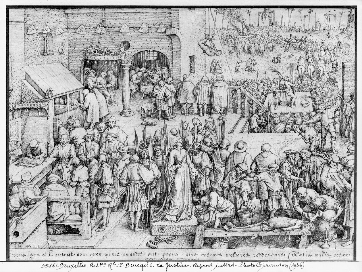 Oikeus, 1559 tekijältä Pieter Bruegel the Elder