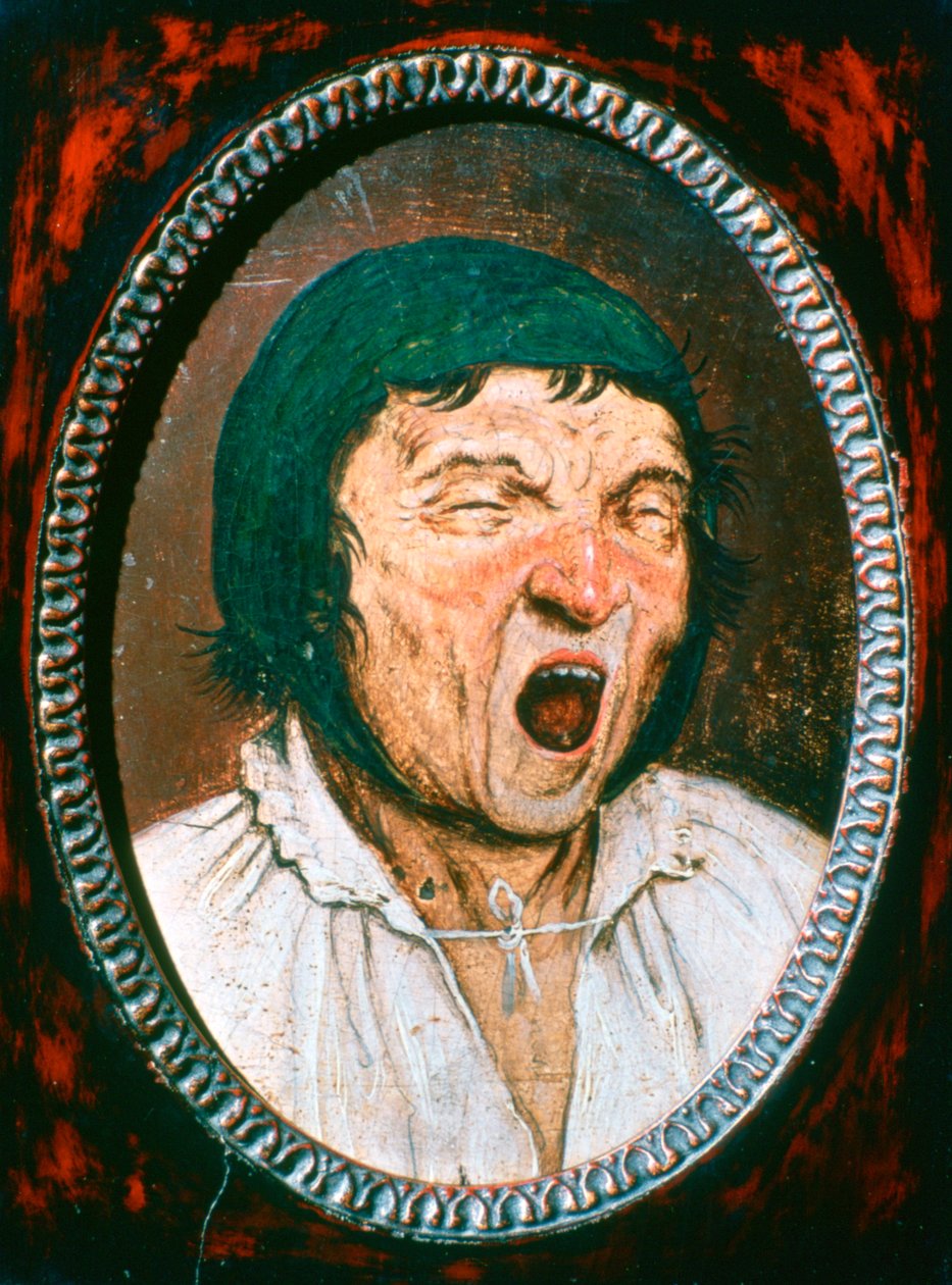Mies haukottelee, c1545-1569 tekijältä Pieter Bruegel the Elder
