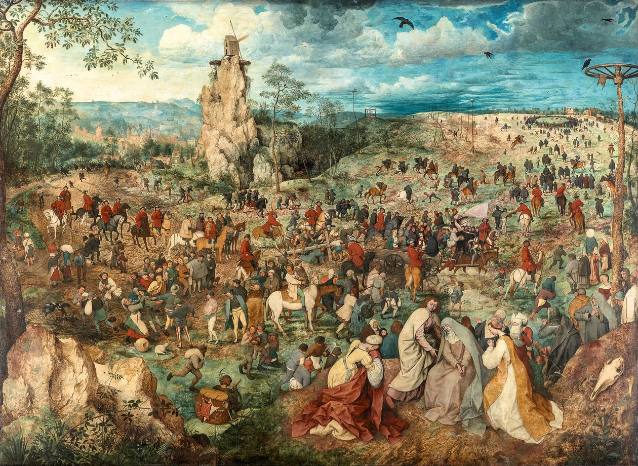 Saksa: Kreuztragung Christi Kulkue Golgatalle tekijältä Pieter Brueghel the Elder