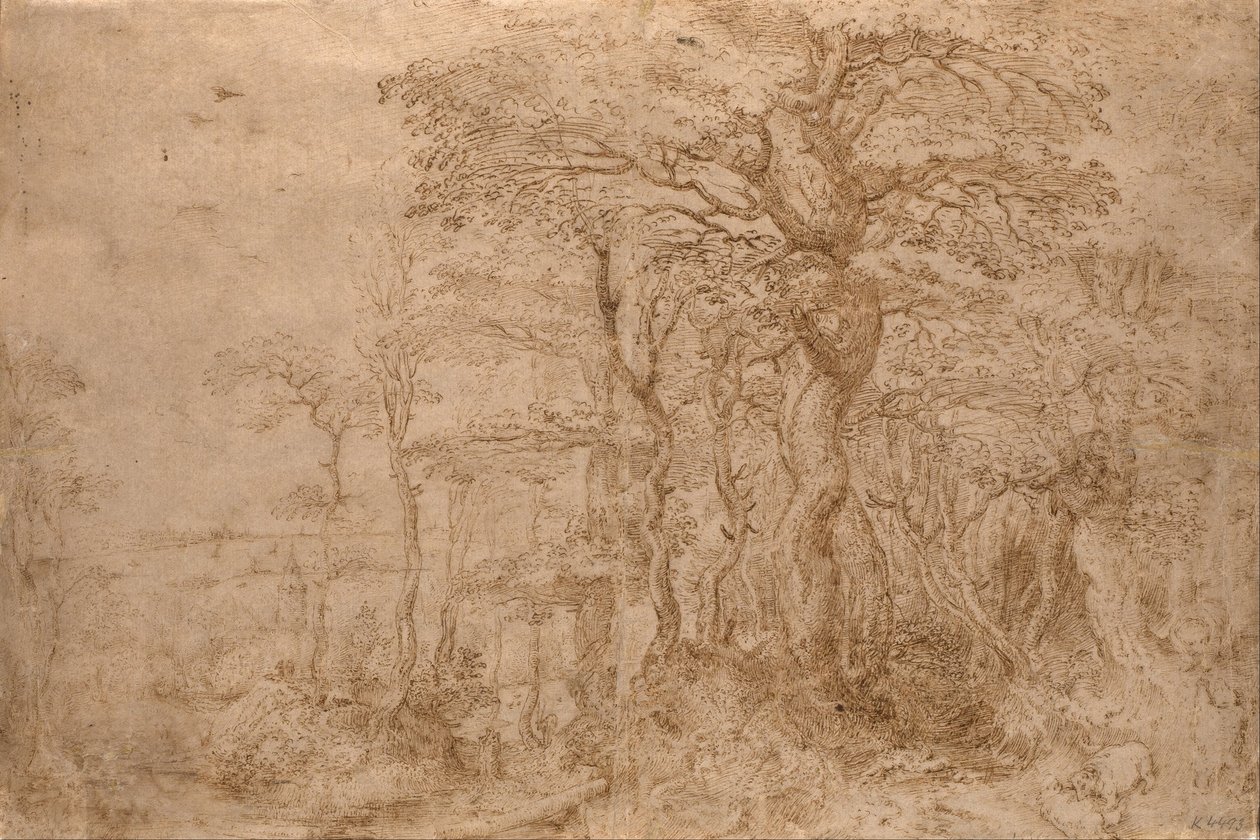 Sylvan maisema viiden karhun kanssa tekijältä Pieter Bruegel the Elder