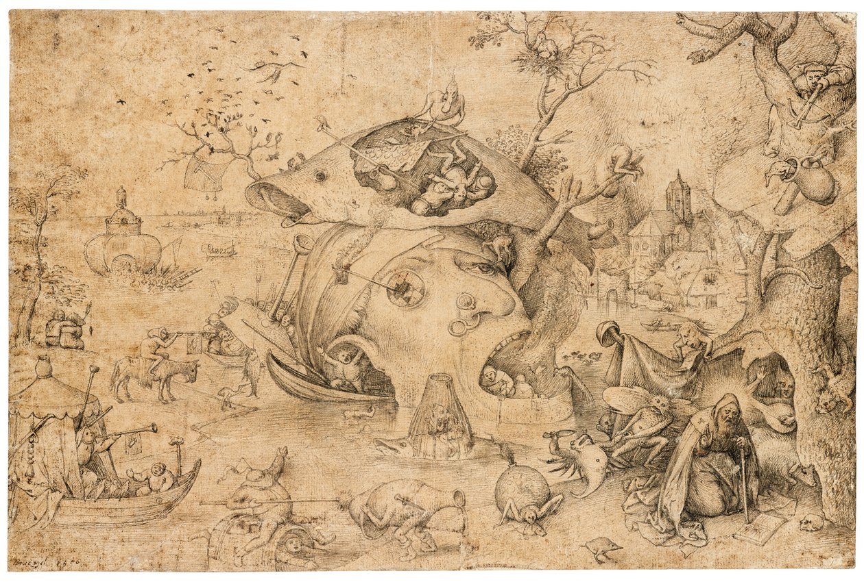 Pyhän Antoniuksen kiusaaminen tekijältä Pieter Brueghel the Elder