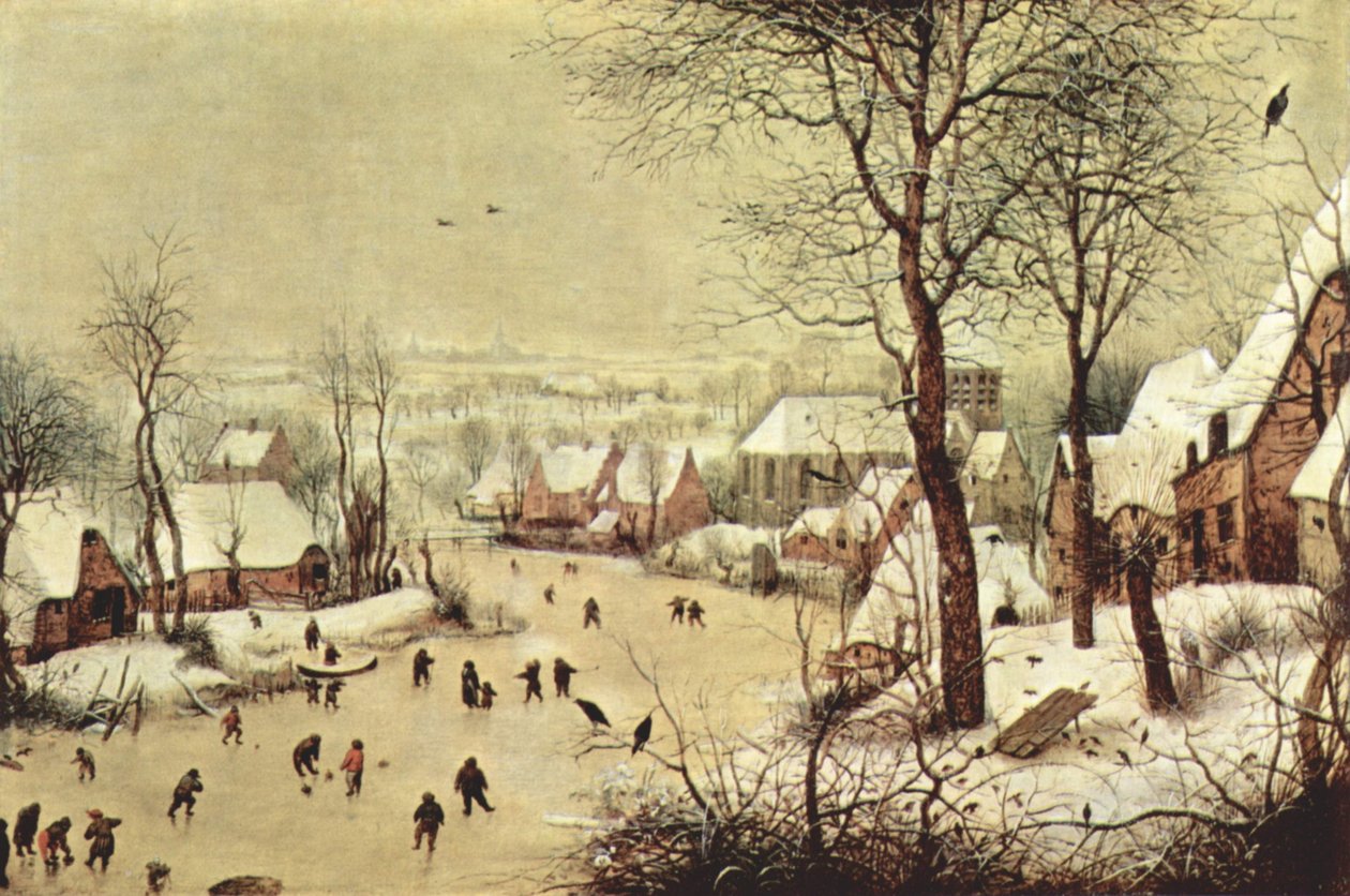 Talvimaisema lintujen ansalla tekijältä Pieter Brueghel the Elder