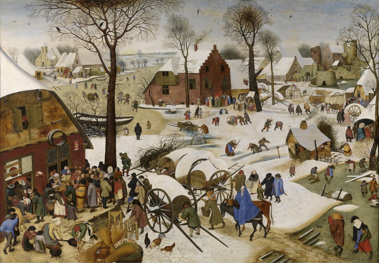 Hollanti: Betlehemin väestönlaskenta Betlehemin väestönlaskenta tekijältä Pieter Brueghel the Younger