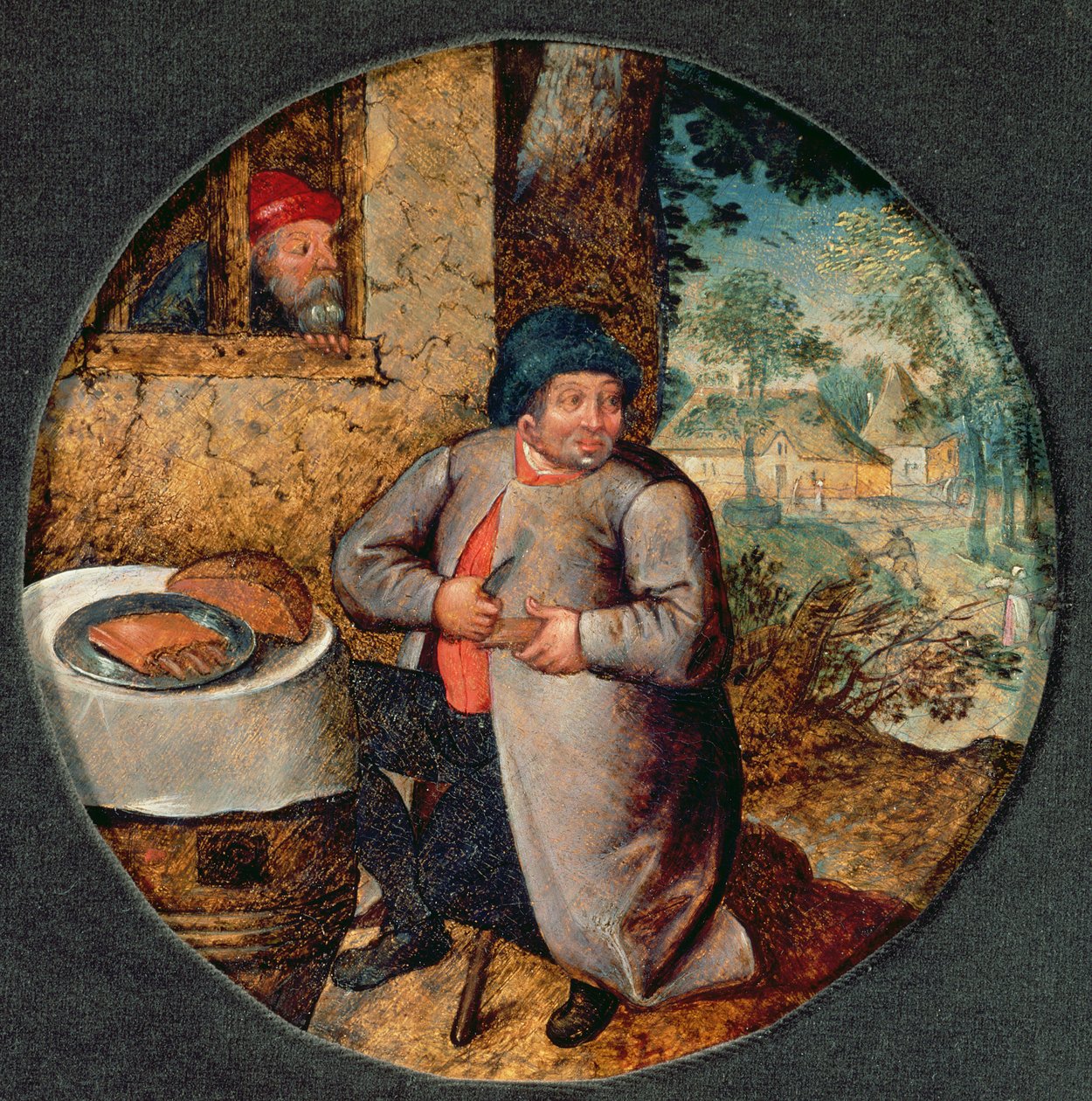 Flanderin sananlasku: Ahmatti (paneeli) tekijältä Pieter Brueghel the Younger