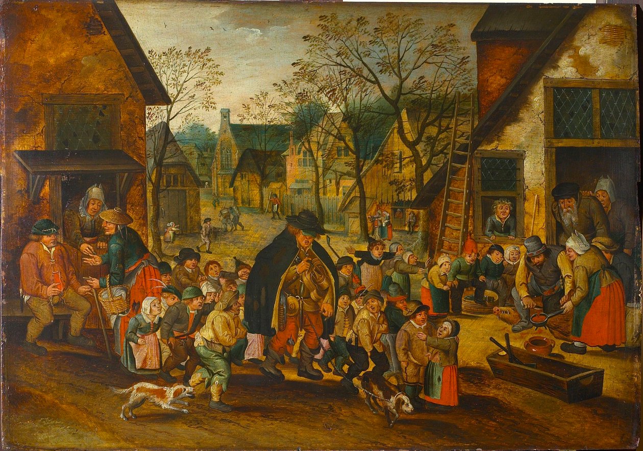 Blind Hurdy-Gurdy Player, c. 1610. tekijältä Pieter Brueghel the Younger